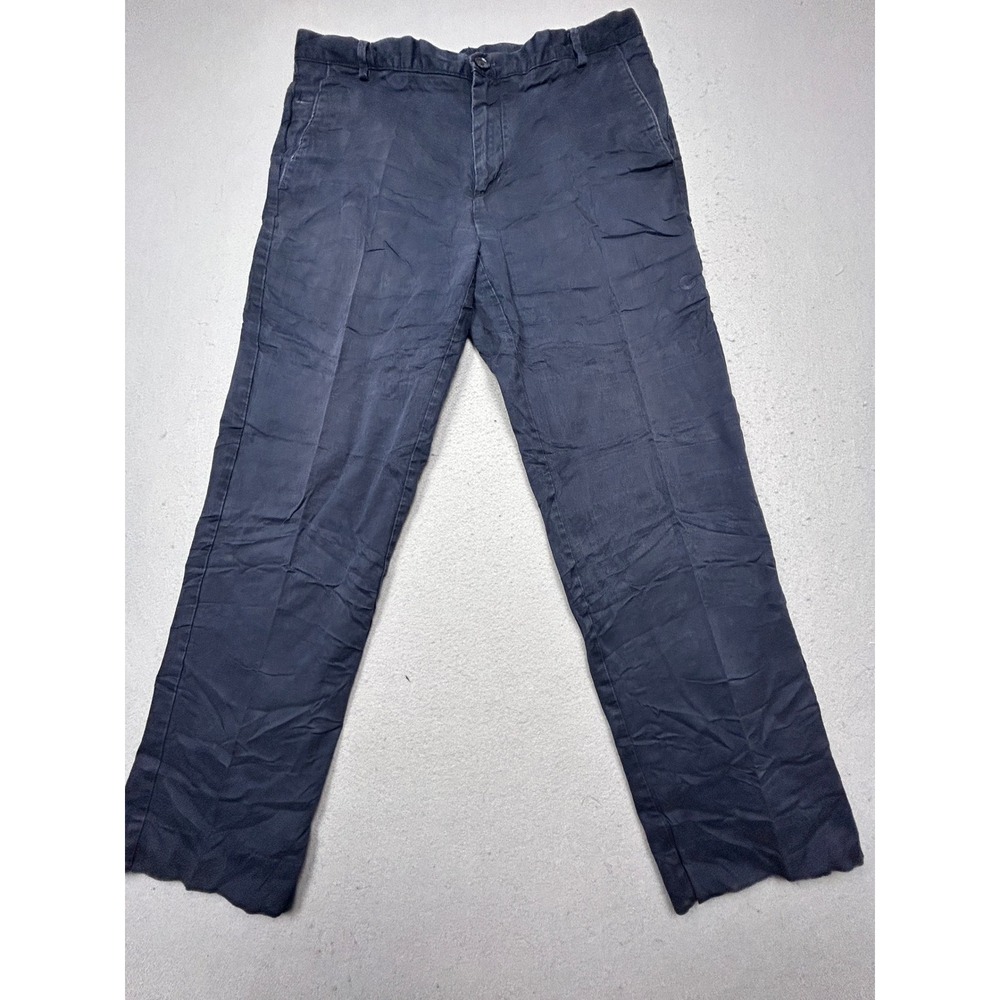 Calvin Klein Chino Pants Cotton Elastane Navy Blue 34x30 Mens